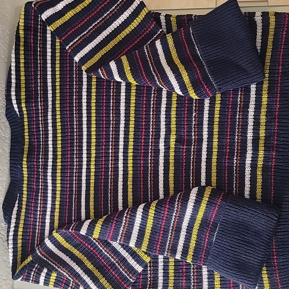 EUC C*A*S*L*O*N Chunky Cable striped sweater - Picture 4 of 5